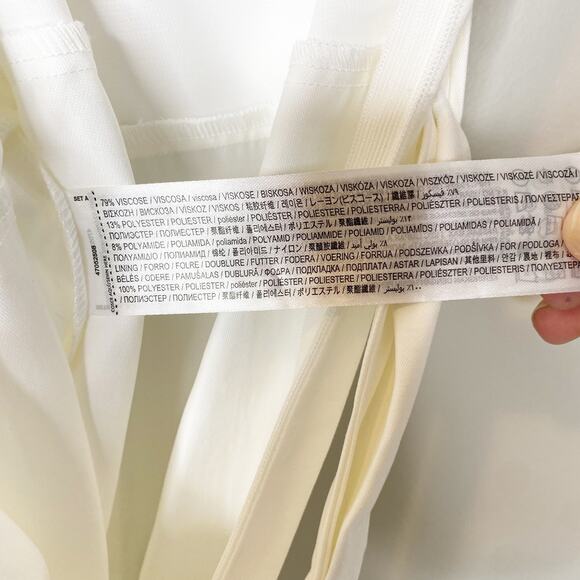 Mango White One Shoulder Wide Leg Cropped Jumpsuit XS NWT - Picture 8 of 9